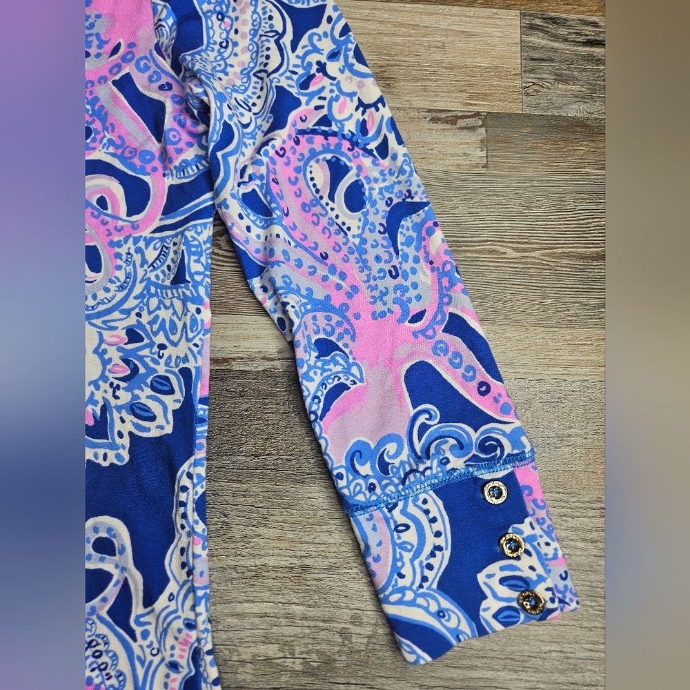 Lilly Pulitzer Sophie Dresw Blue Grotto Legga Sea Size XS Style 000655 - Picture 7 of 13